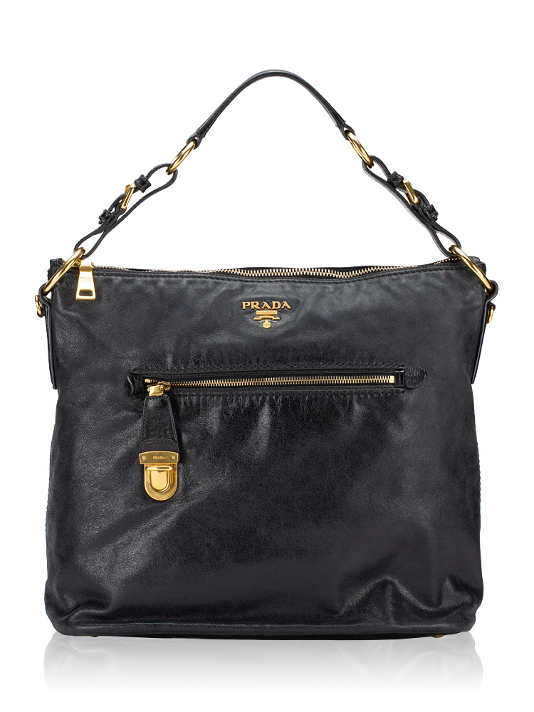 BR4733 Vitello Shine Hobo Nero