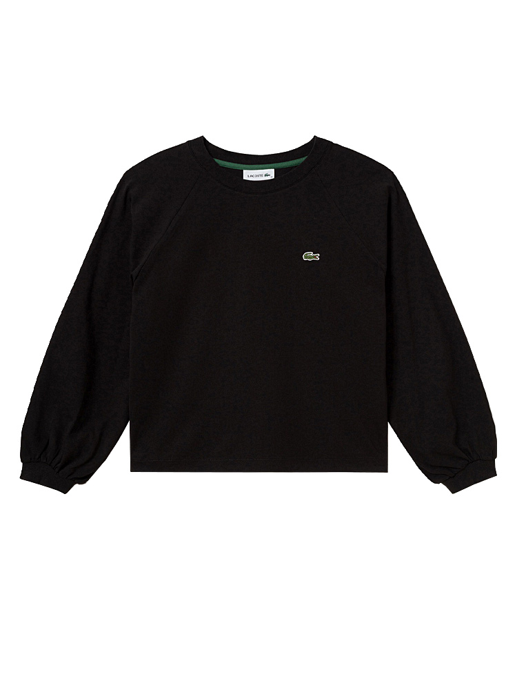 Balloon Sleeve Long T-Shirt Black Sz 38 - L