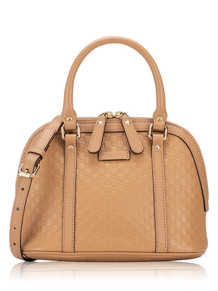 Microguccissima Mini Dome Satchel Camelia