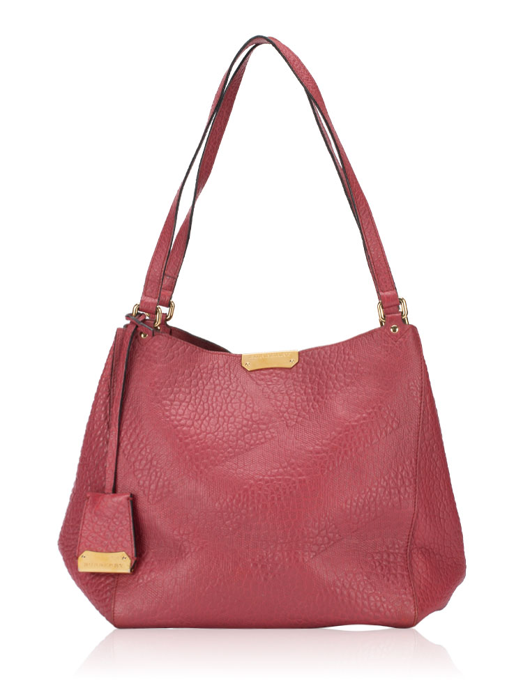 Heritage Grain Check Small Canterbury Tote Burgundy