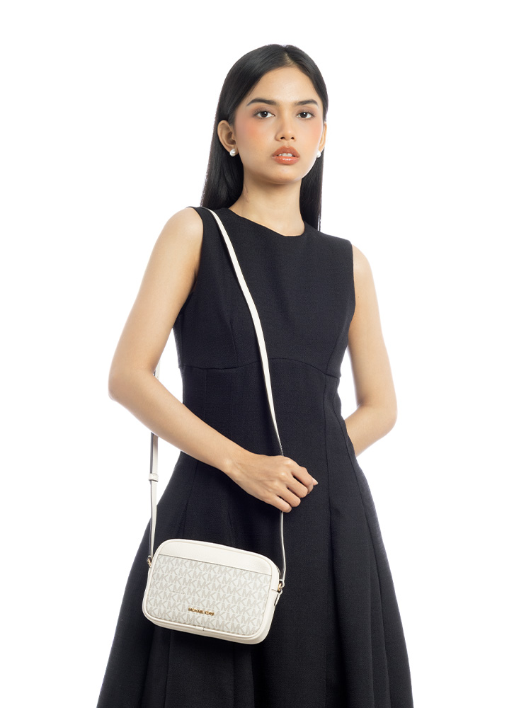 Signature Jet Set Small Camera Bag Light Cream Multi