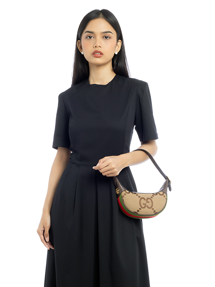 Jumbo GG Web Mini Ophidia Half Moon Hobo Camel Ebony New Ace