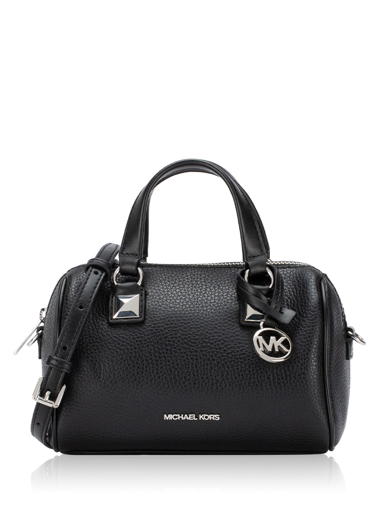 Grayson Pebbled Leather Small Crossbody Black
