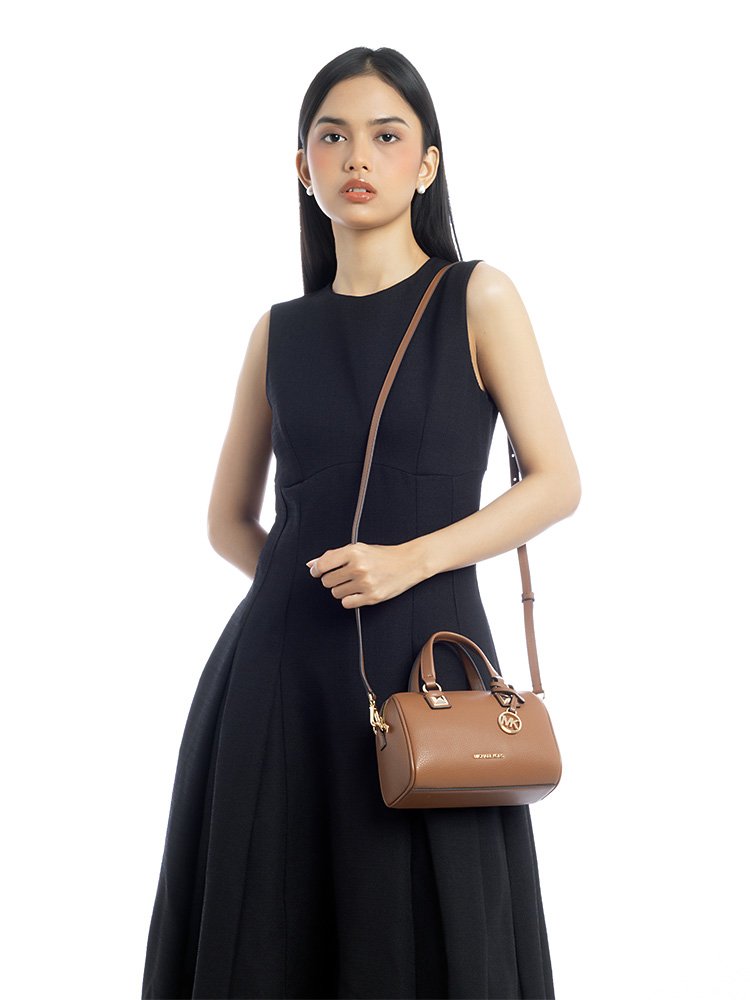 Grayson Pebbled Leather Small Crossbody Luggage