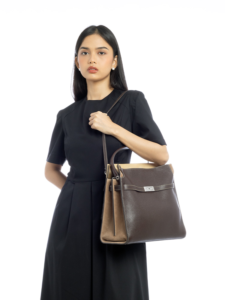 Lee Radziwill Double Bag Dark Mocha