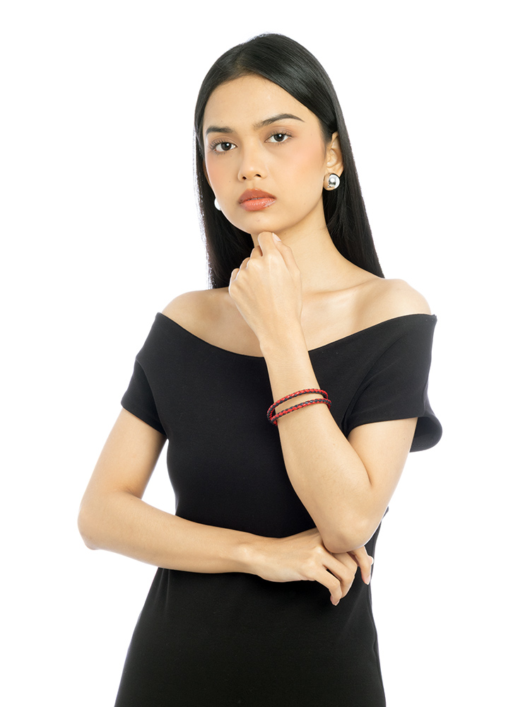 Cafskin MyColors Woven Bracelet Black Red Multicolor