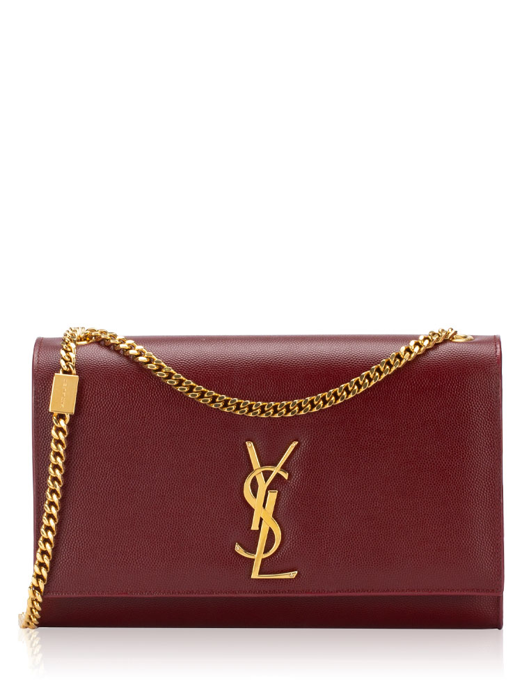 Grain De Poudre Monogram Kate Medium Shoulder Bag Red