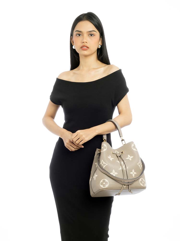 Monogram Empreinte Bicolor Neonoe MM Tourterelle Creme