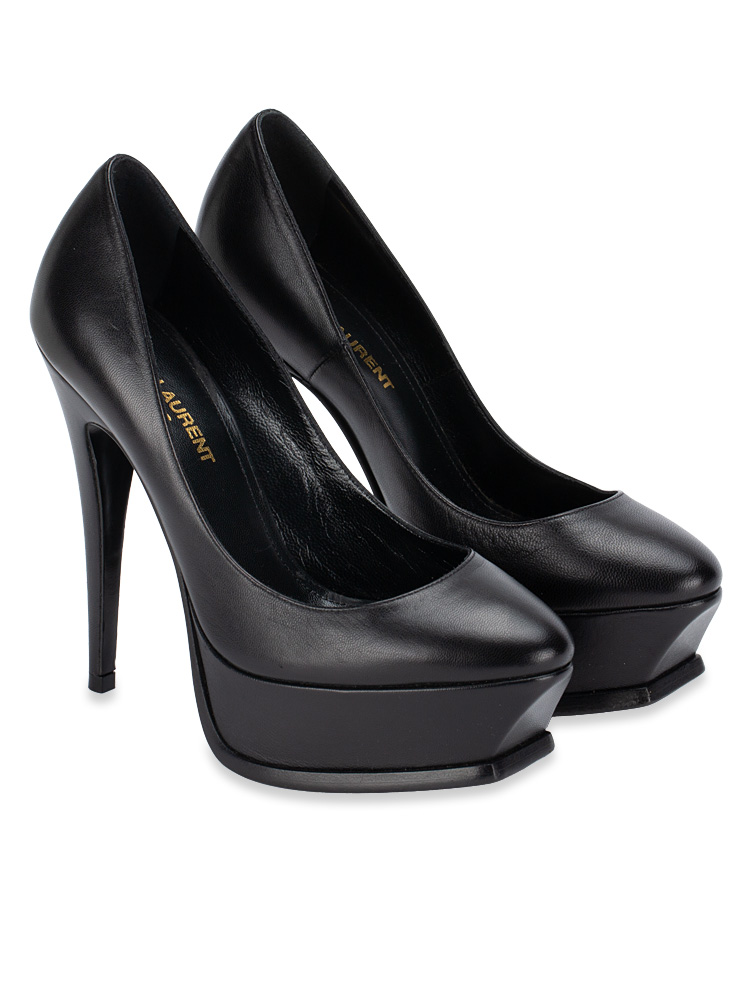 Calfskin Tripon Tribute 105 Pumps Nero Sz 35