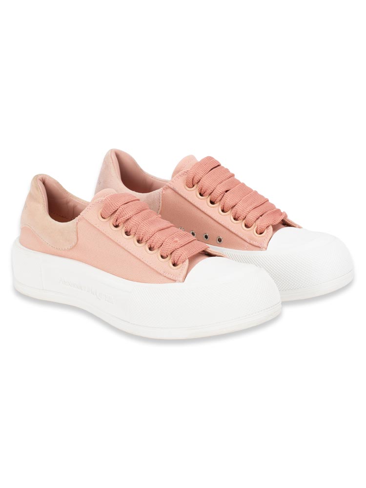 Canvas Deck Plimsoll Sneakers Magnolia Sz 35