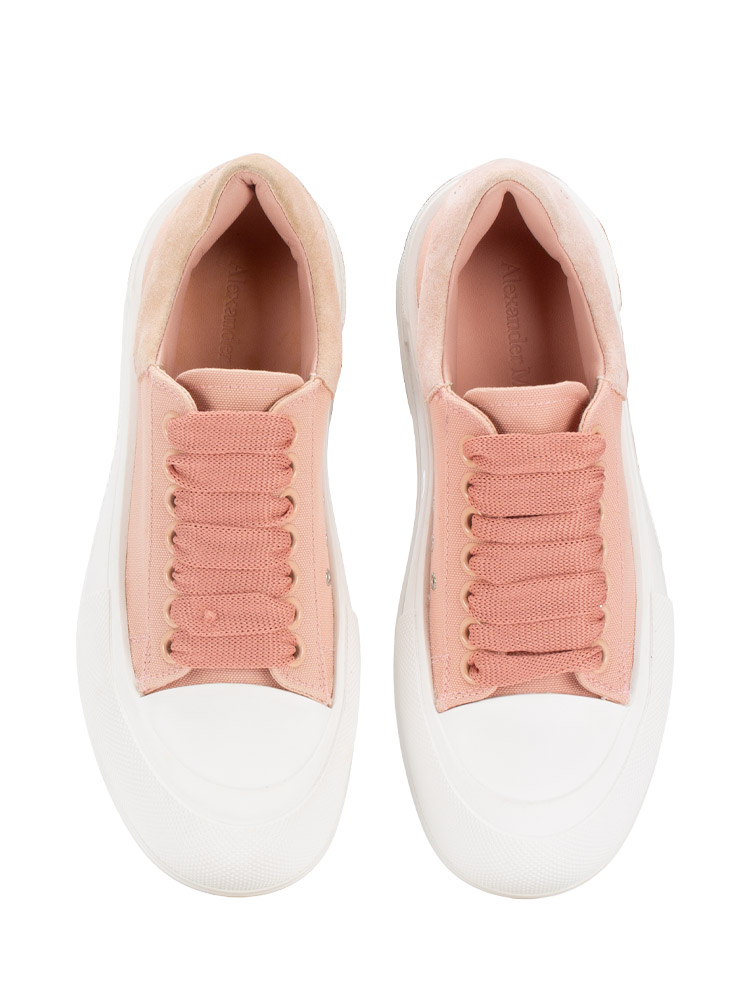 Canvas Deck Plimsoll Sneakers Magnolia Sz 35