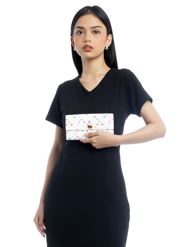 Monogram Multicolor Sarah Wallet Blanc