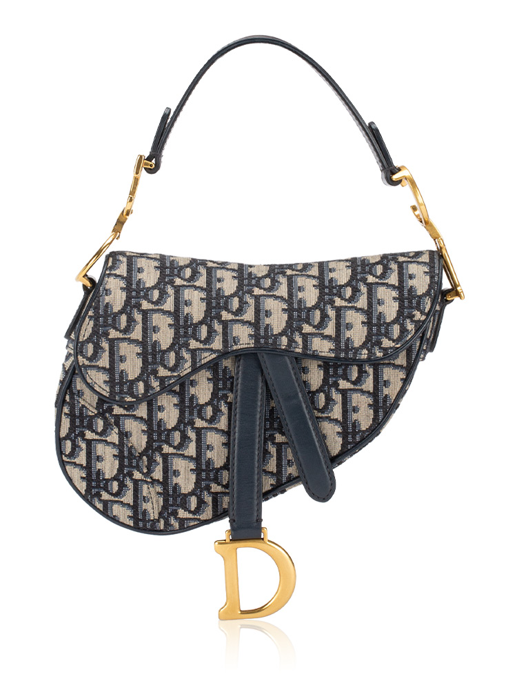 Oblique Mini Saddle Bag Blue