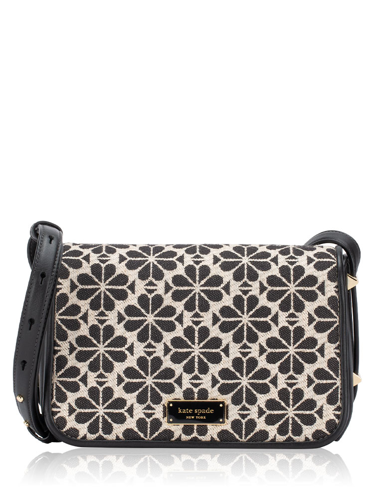 Flower Spade Jacquard Small Flap Crossbody Sand Multi