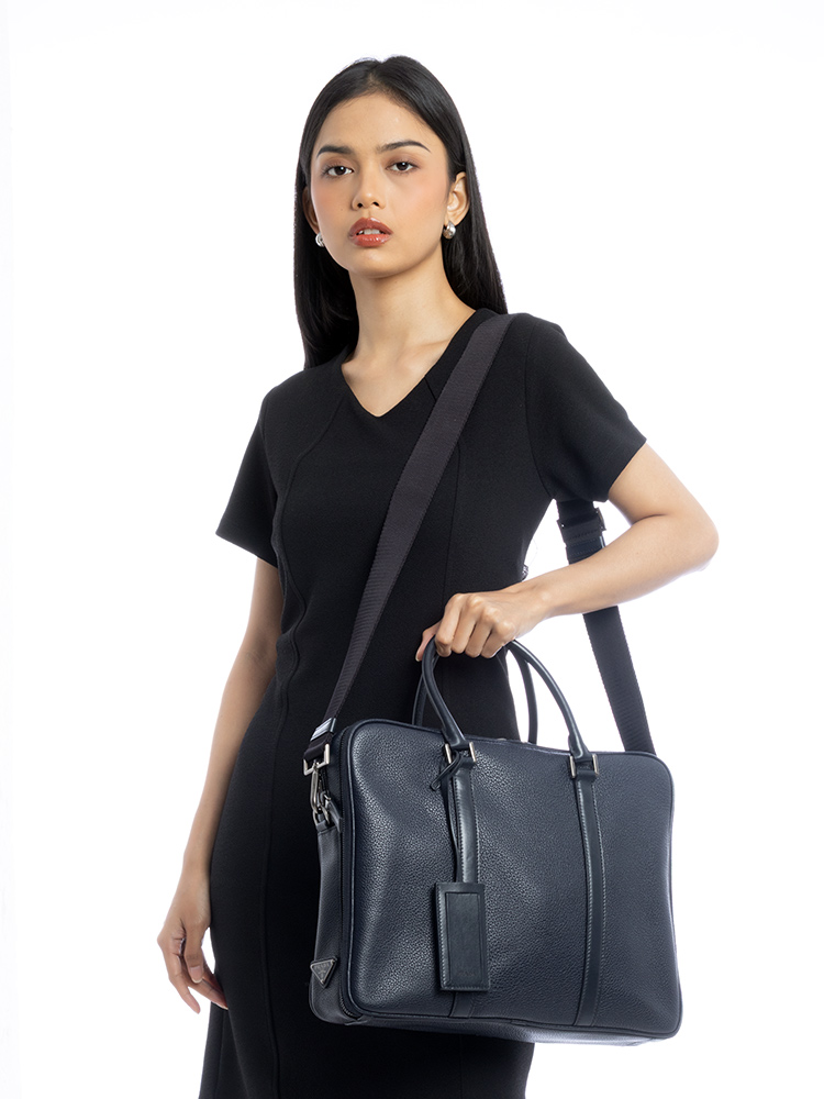 2VE366 Vitello Daino Toro Briefcase Baltico