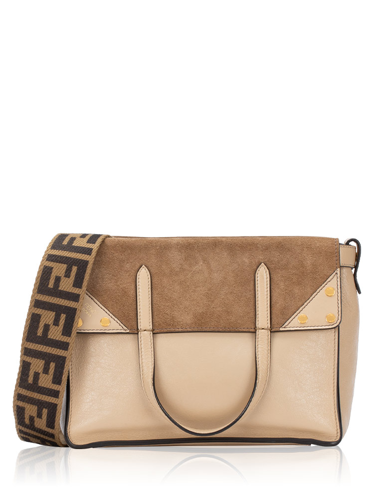Vitello Shine Flip Tote Amido Cocco