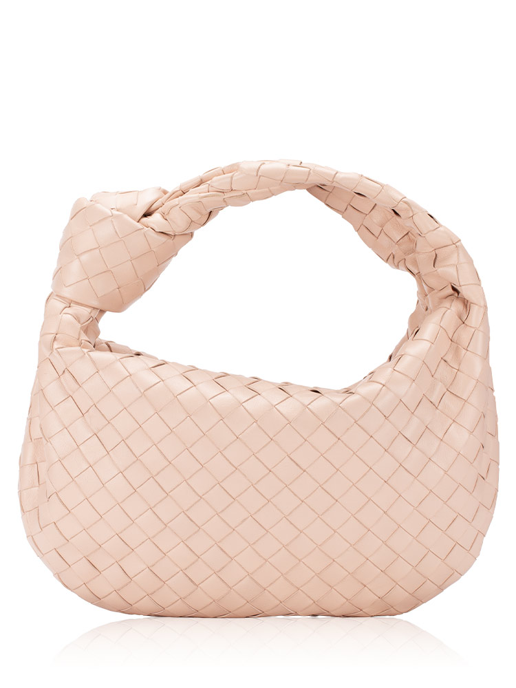 Lambskin Intrecciato Jodie Teen Hobo Lotus