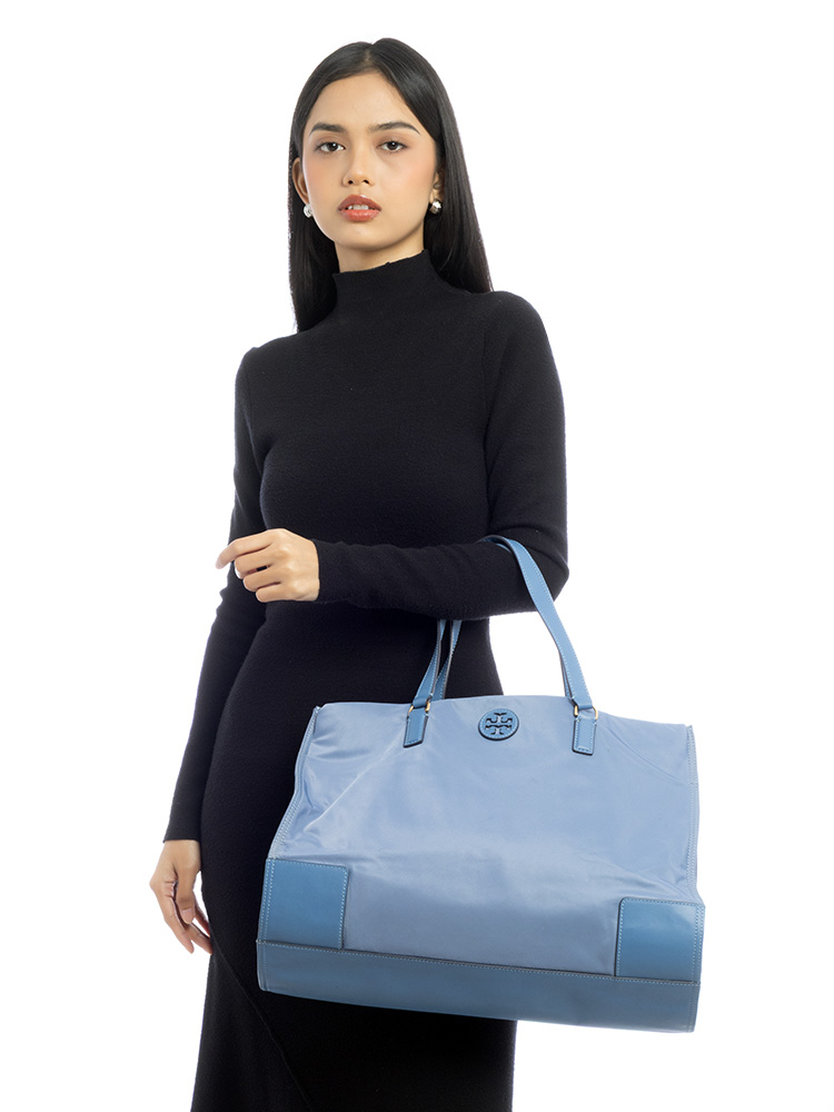 Ella Nylon Casual Large Tote Ocean Side