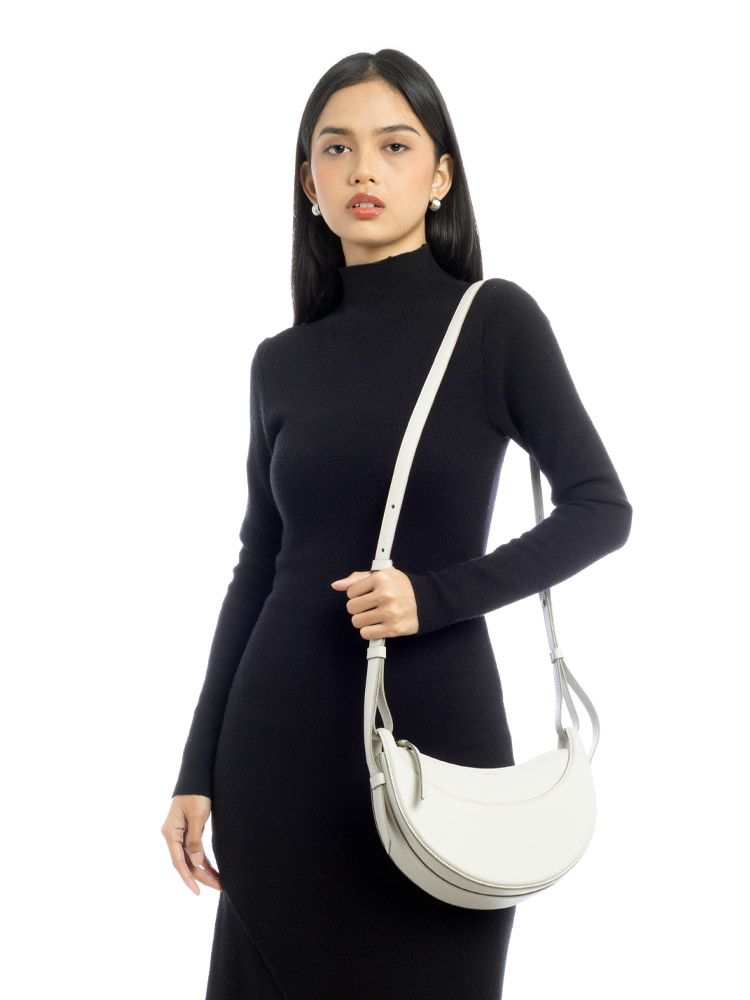 Textured Calfskin Numero Dix Chalk