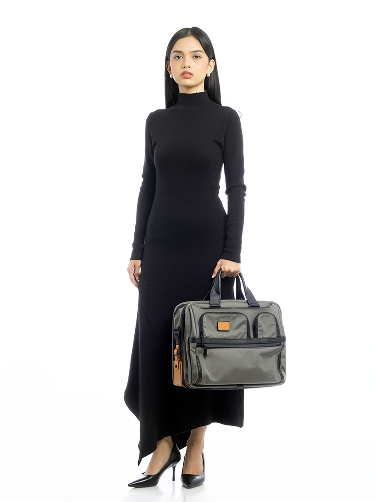 Alpha 3 Expandable Laptop Briefcase Grey