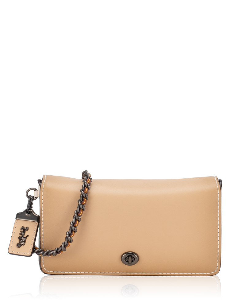 56263 Colorblock Dinky Mixed Leather Crossbody Beechwood Chalk