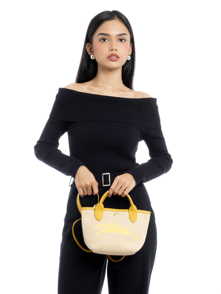 Le Panier Pliage Small Basket Bag Yellow