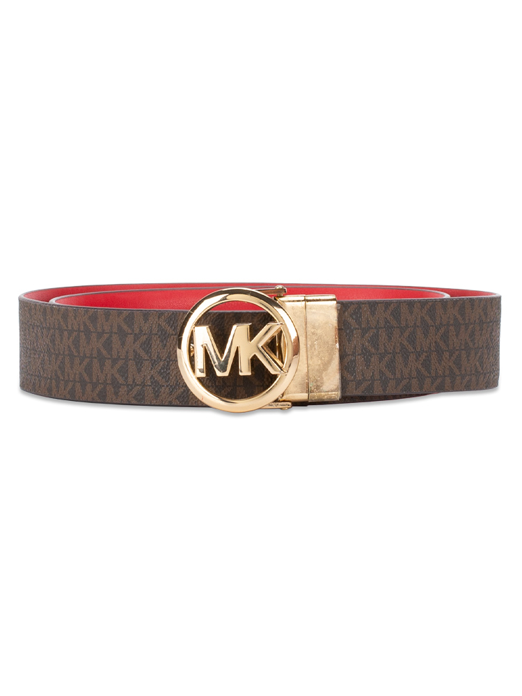 Signature Twist Reversible Belt Brown Red Sz M
