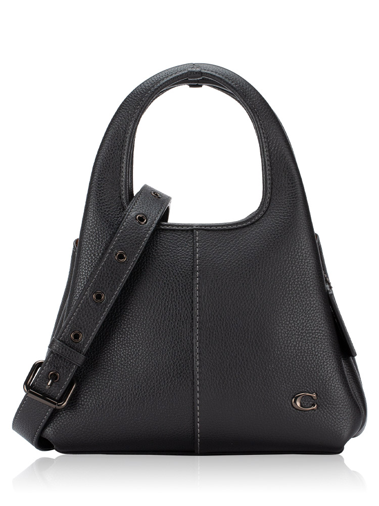 CM545 Lana 23 Leather Shoulder Bag Black