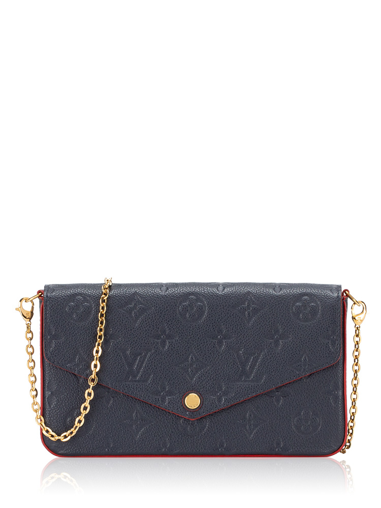 Monogram Empreinte Pochette Felicie Marine Rouge