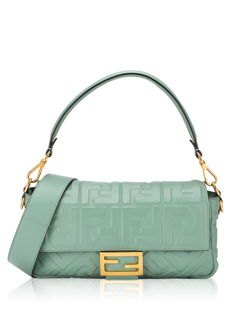 Nappa FF 1974 Embossed Baguette Menta
