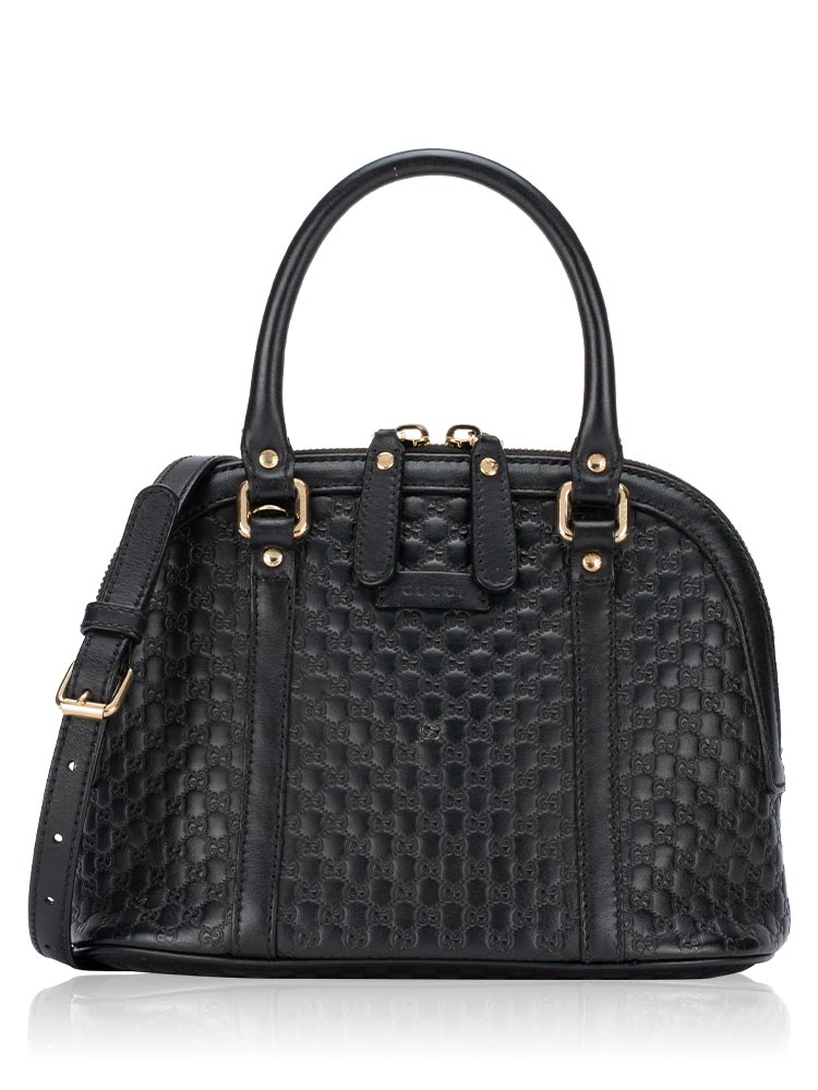 Microguccissima Mini Dome Satchel Black