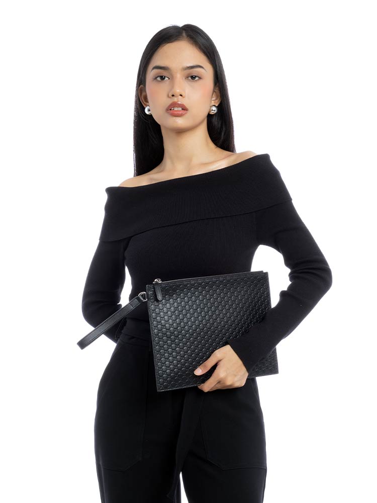 Microguccissima Clutch Black
