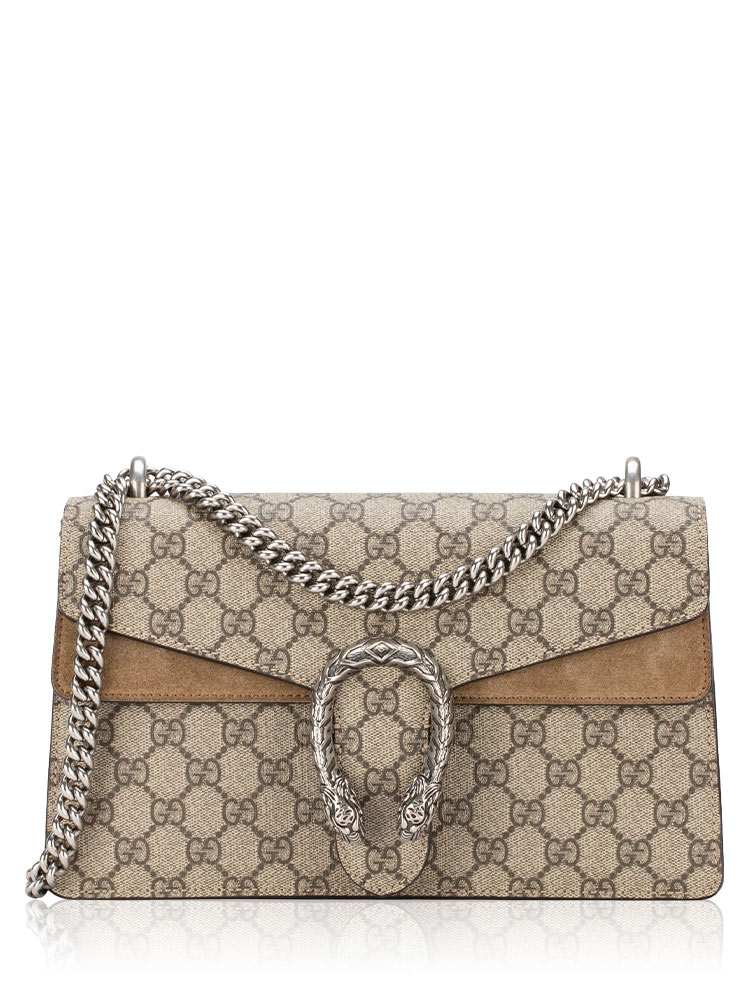 GG Supreme Dionysus Small Shoulder Bag Beige Taupe
