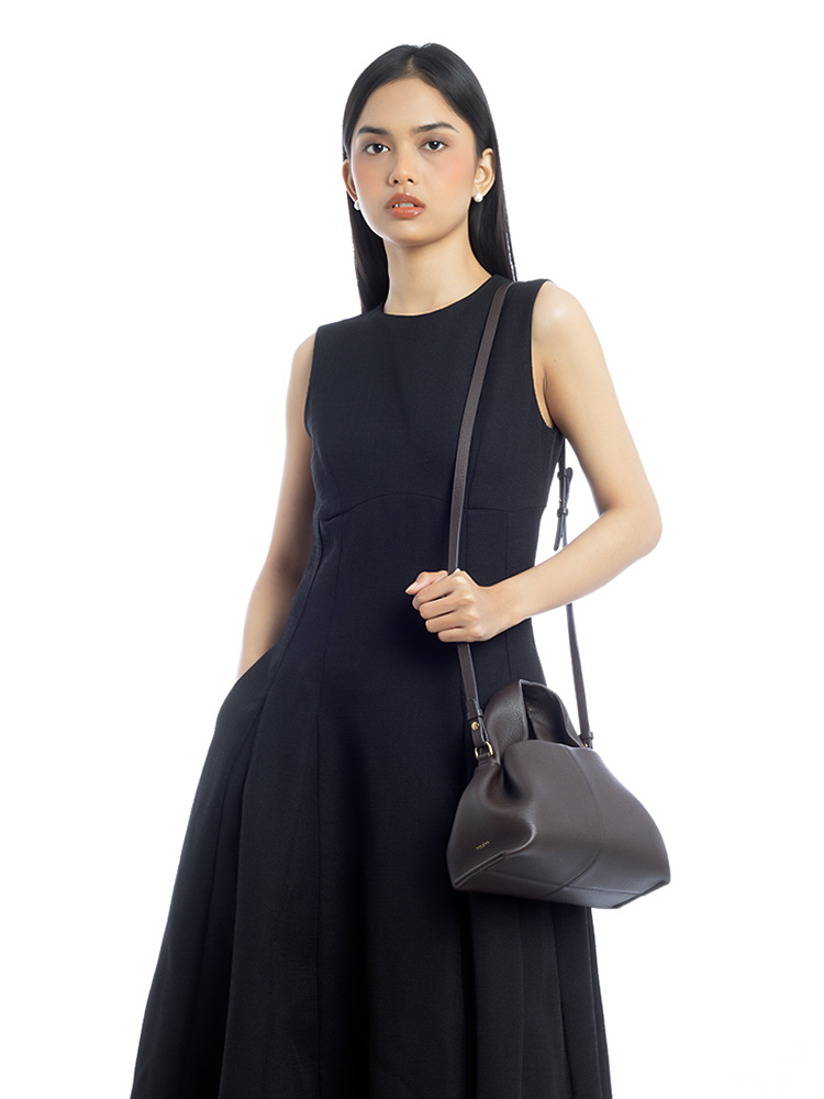 Textured Calfskin Numero Neuf Mini Ebony