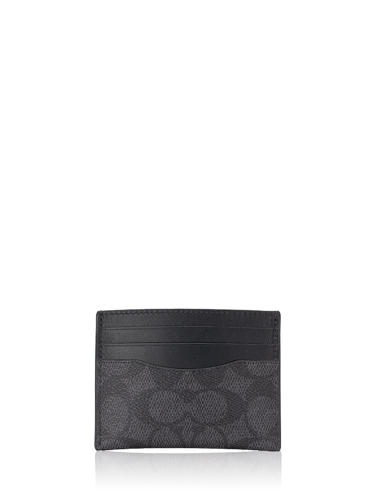 CW366 Signature Slim ID Card Case Charcoal Black