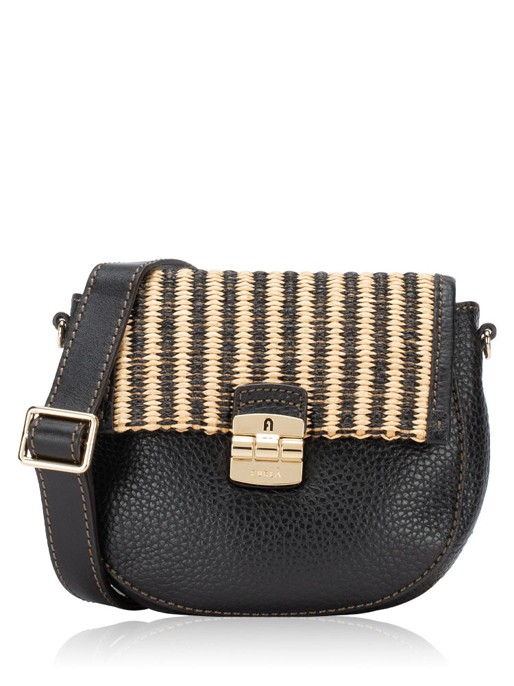 Club 2 Woven Flap Crossbody Black