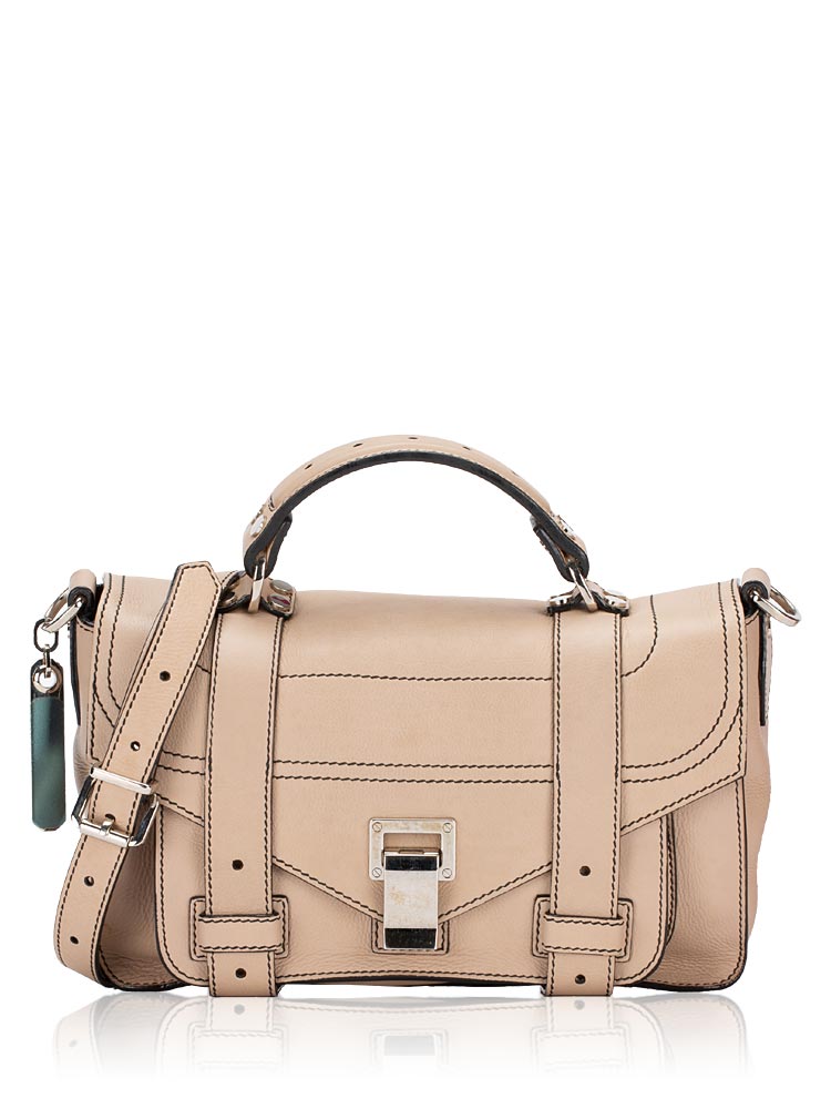 Grained Calfskin PS1 Tiny Satchel Sand