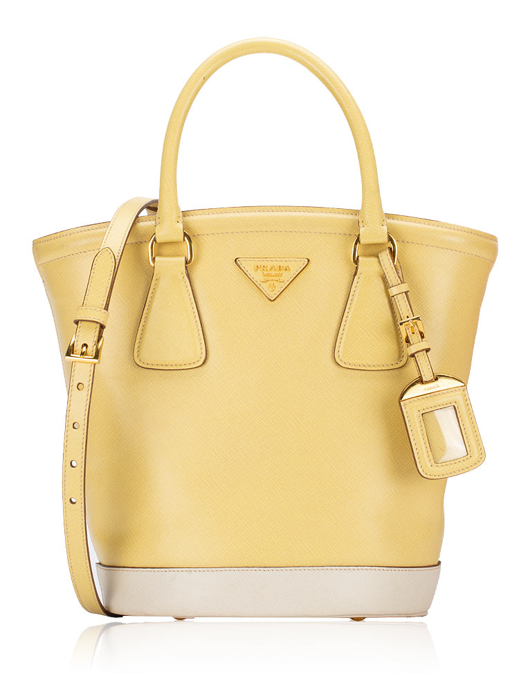 B2442B Saffiano Lux Bucket Bag Ananas Talco