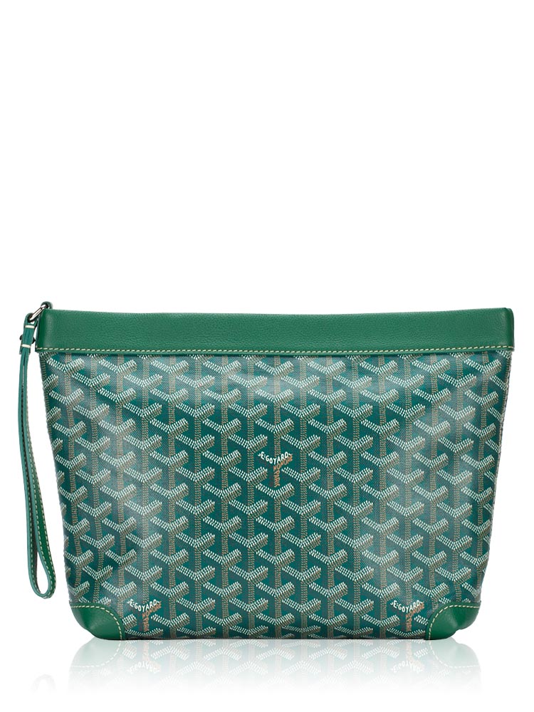 Goyardine Conti Pouch Green