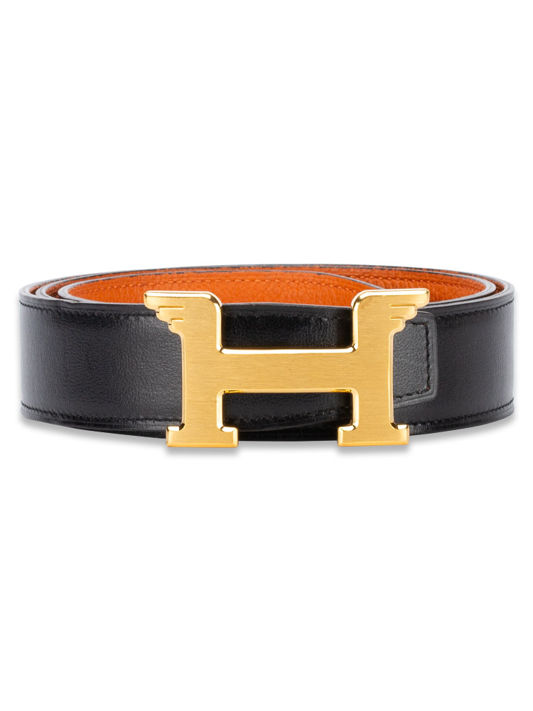 Box Togo 32mm Pegase Reversible H Belt Buckle Noir Orange Sz 85