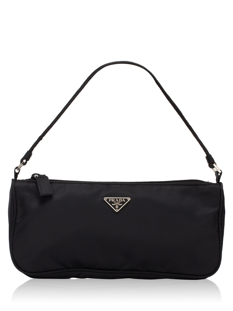 Vintage Tessuto Pochette Nero
