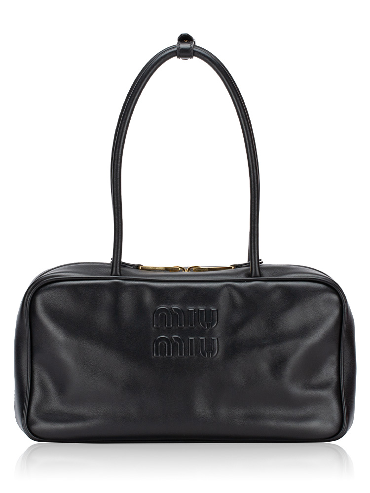 5BB172 Soft Calf Beau Top Handle Bag Nero