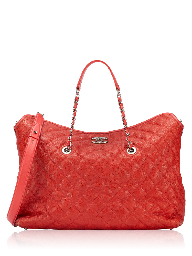 Caviar French Riviera Shoulder Bag Red
