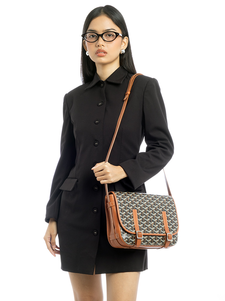 Goyardine Belvedere MM Messenger Black Gold
