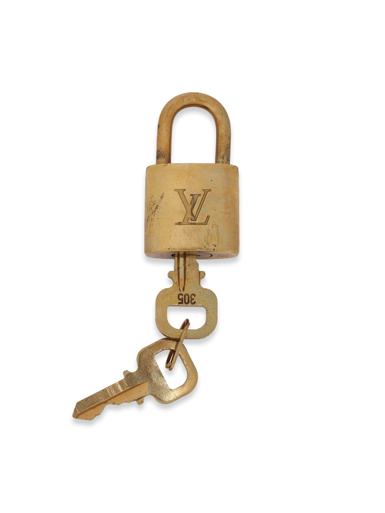 Brass Lock and Key Set Gold #305