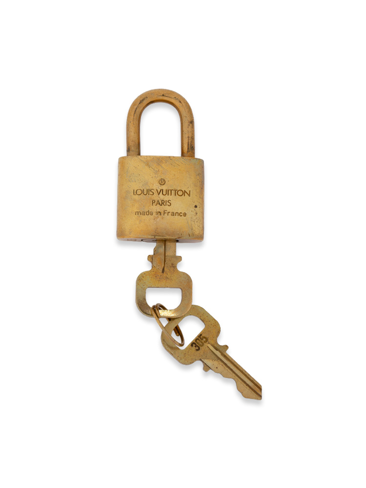 Brass Lock and Key Set Gold #305