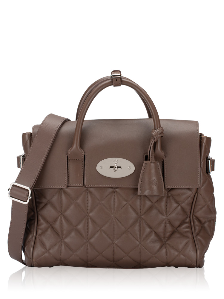 Nappa Quilted Cara Delevingne Convertible Backpack Taupe