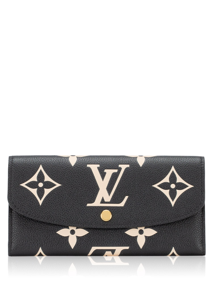 Empreinte Monogram Giant Emilie Wallet Black Beige
