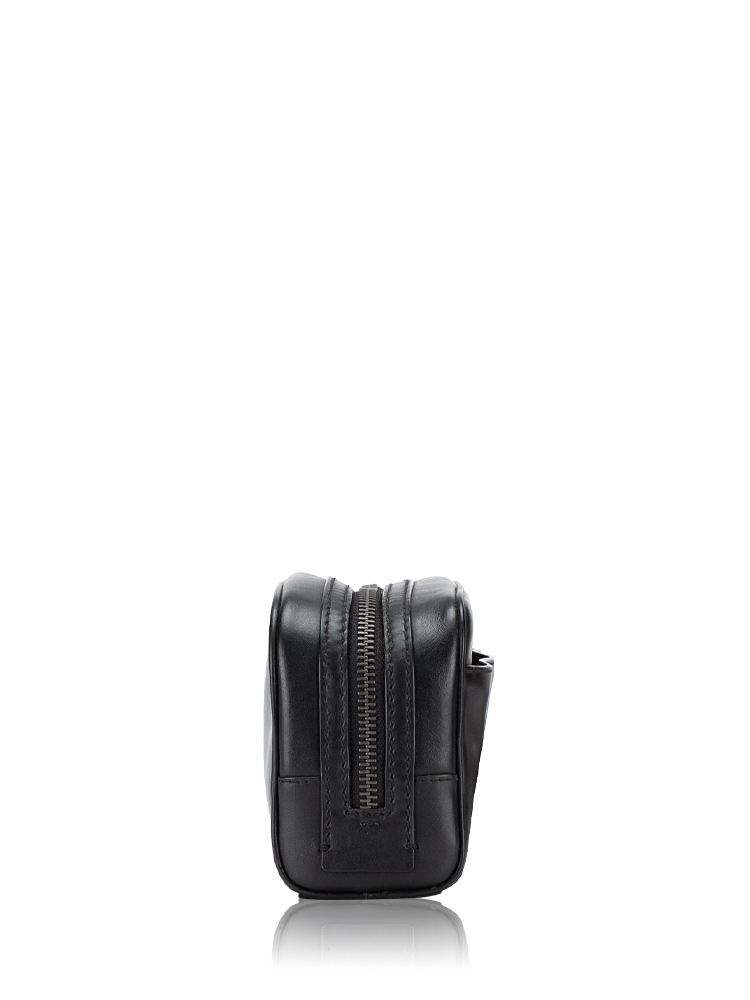 Men 2522 Smooth Leather Travel Kit Black
