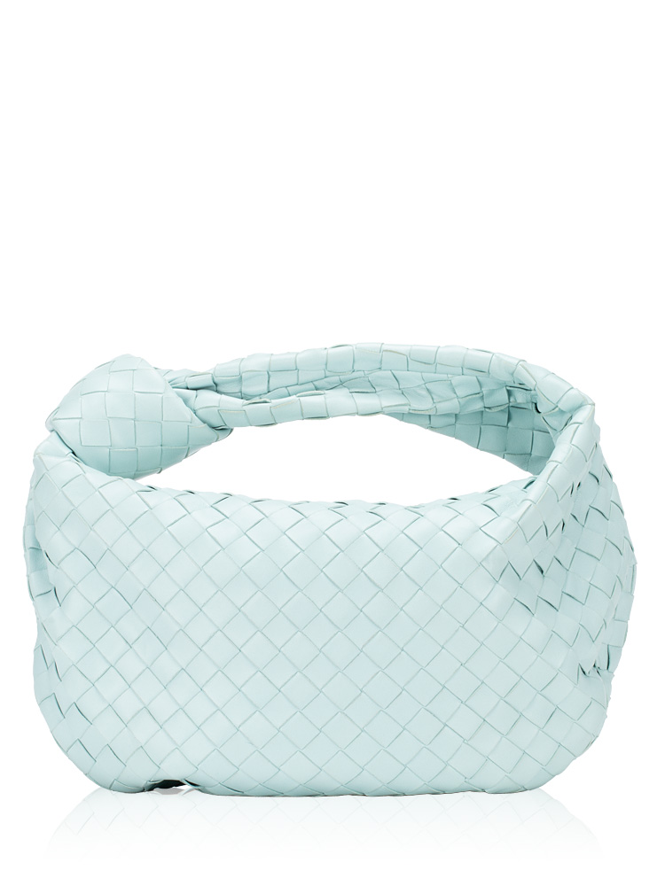 Lambskin Intrecciato Jodie Teen Hobo Teal Washed